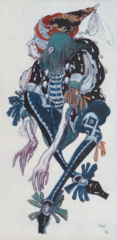 Costume per il paggio della fata cattiva Carabosse, da La bella addormentata, 1918 da Leon Bakst